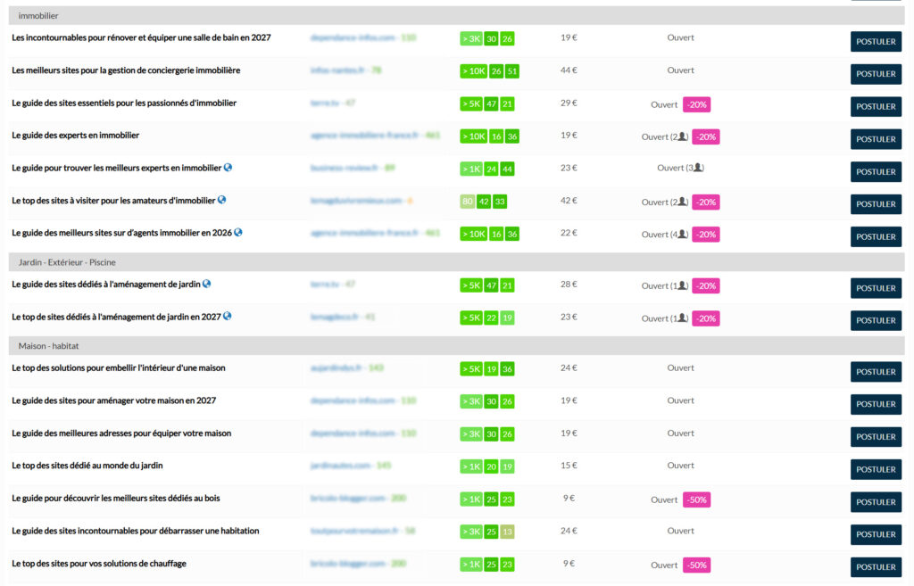 module Comparateurs de Boosterlink